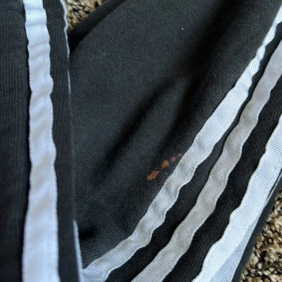Adidas Classic Black Striped Joggers, lightly worn - Picture 2 of 7